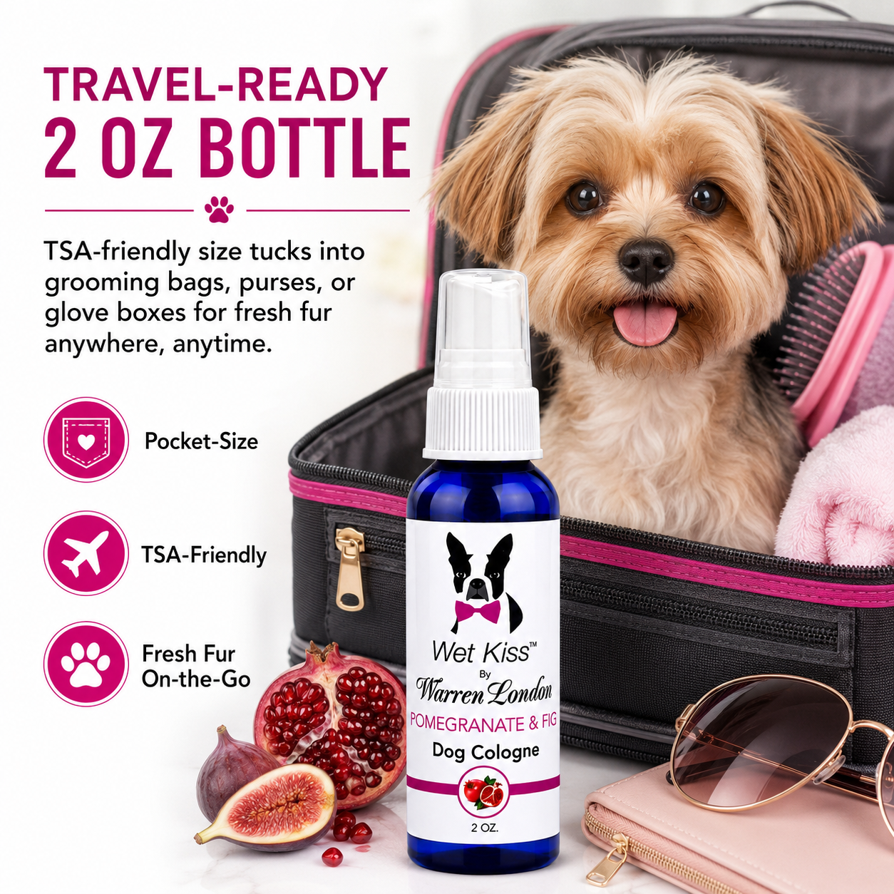 Warren London Wet Kiss Dog Cologne - Pomegranate & Fig - 2 oz