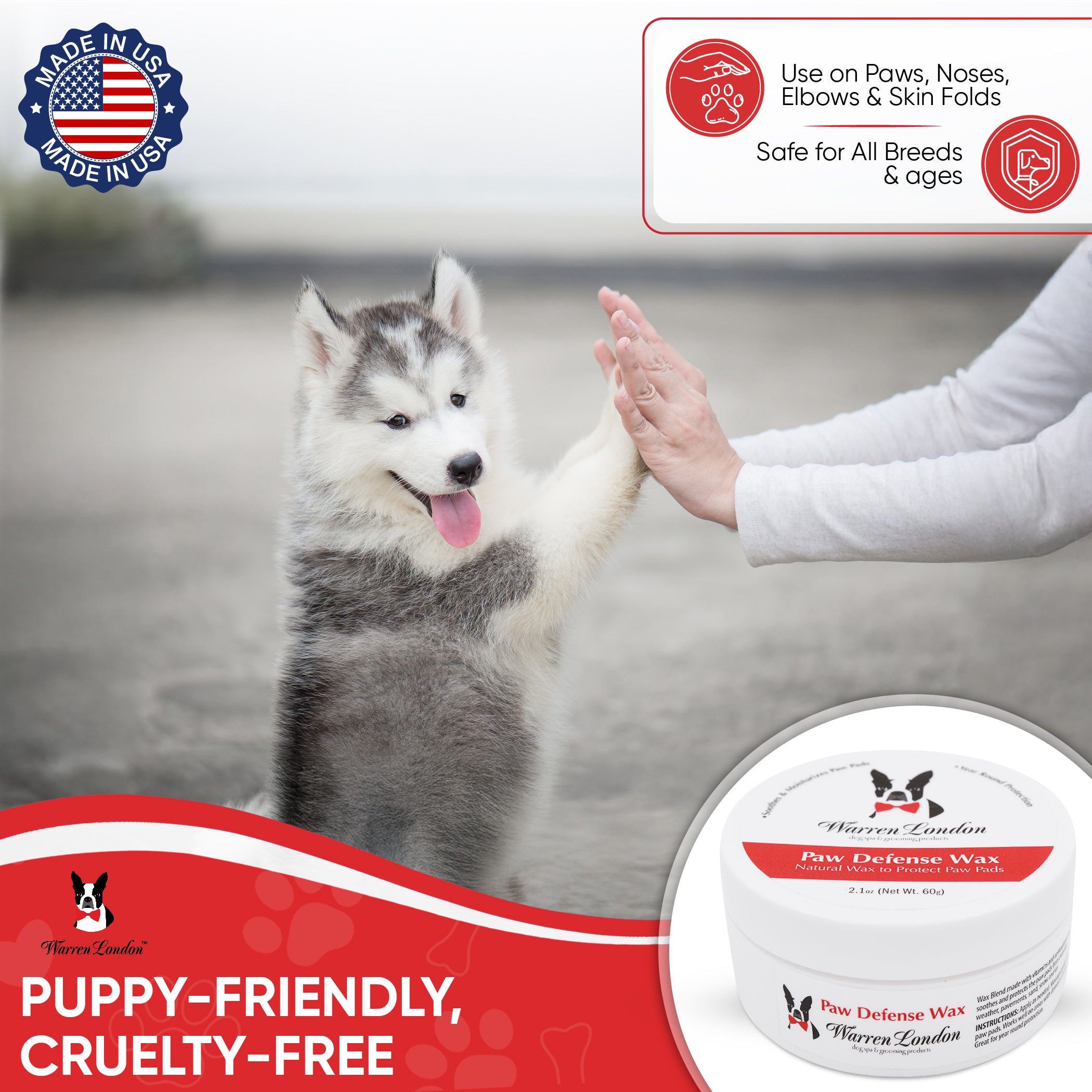 Warren London Paw Defense Wax, 2 oz