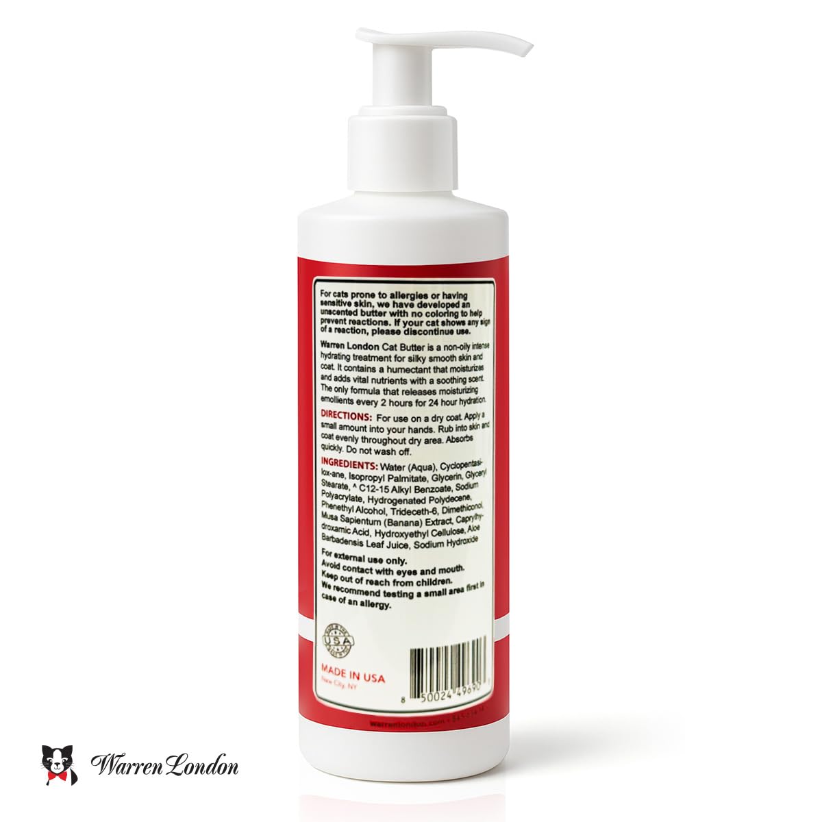 Warren London Cat Hydrating Butter - Unscented - 8oz