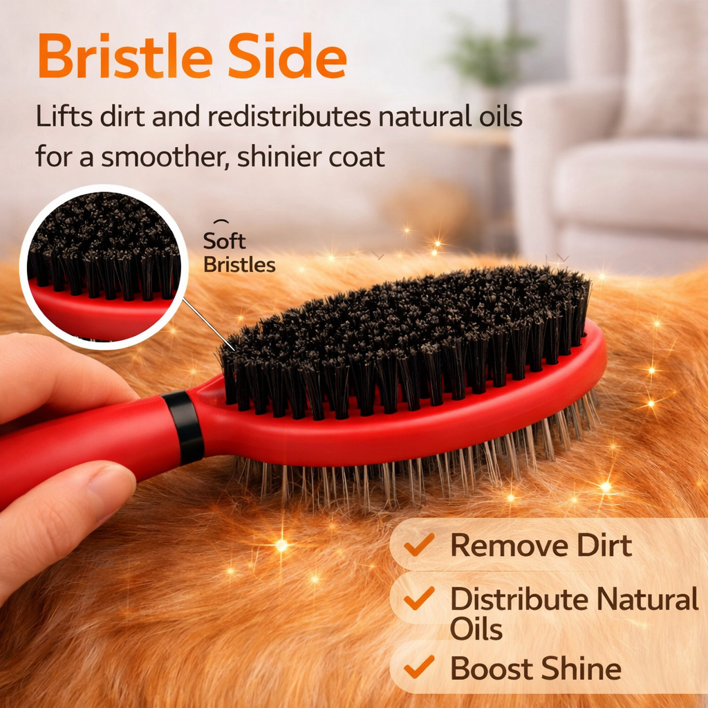 Warren London Dual-Action Pin & Bristle Brush