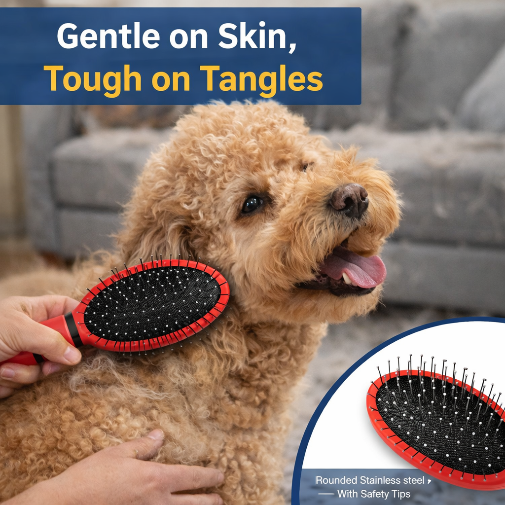 Warren London Dual-Action Pin & Bristle Brush