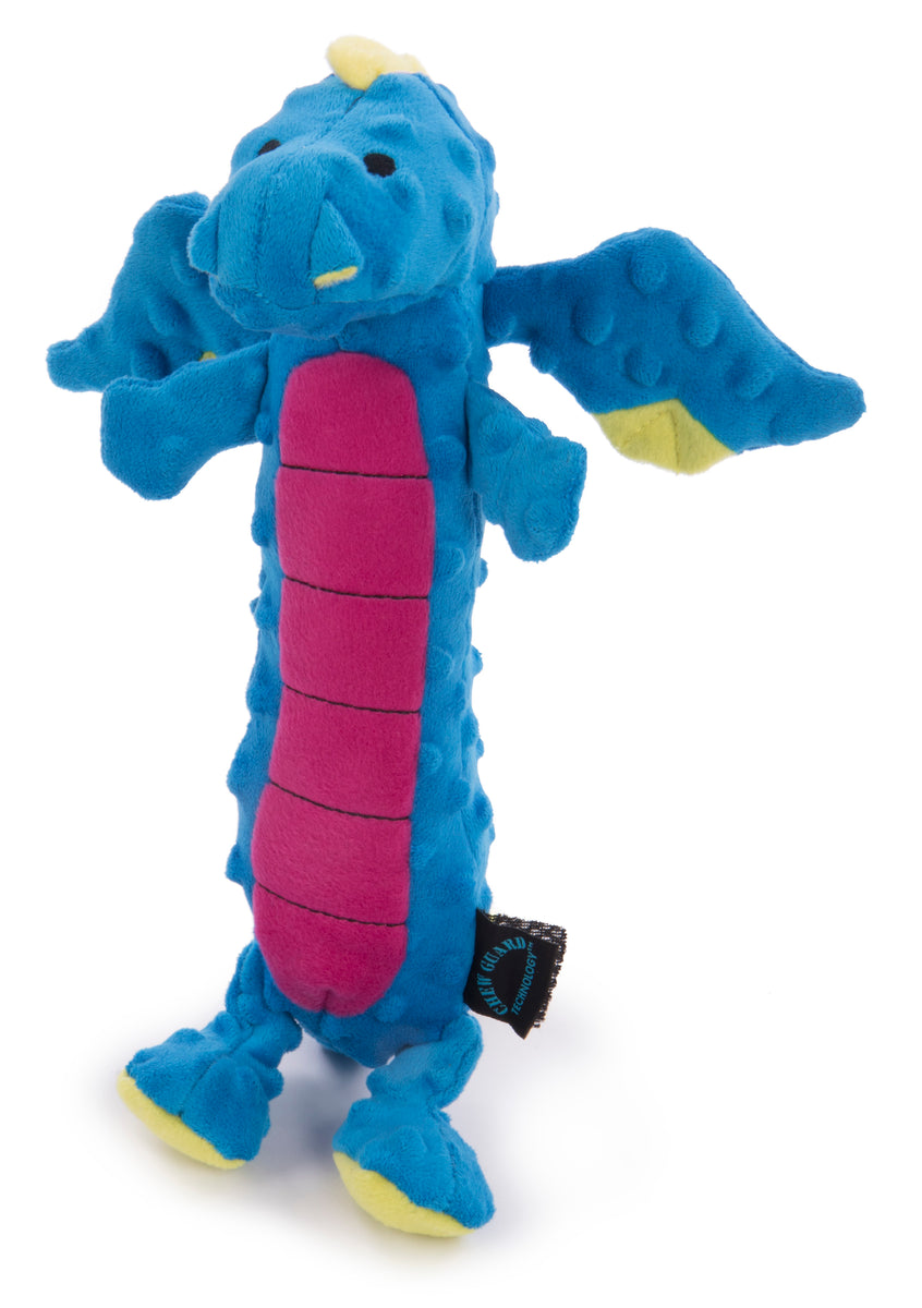 goDog Dragons Skinny Squeaky Plush Dog Toy Large