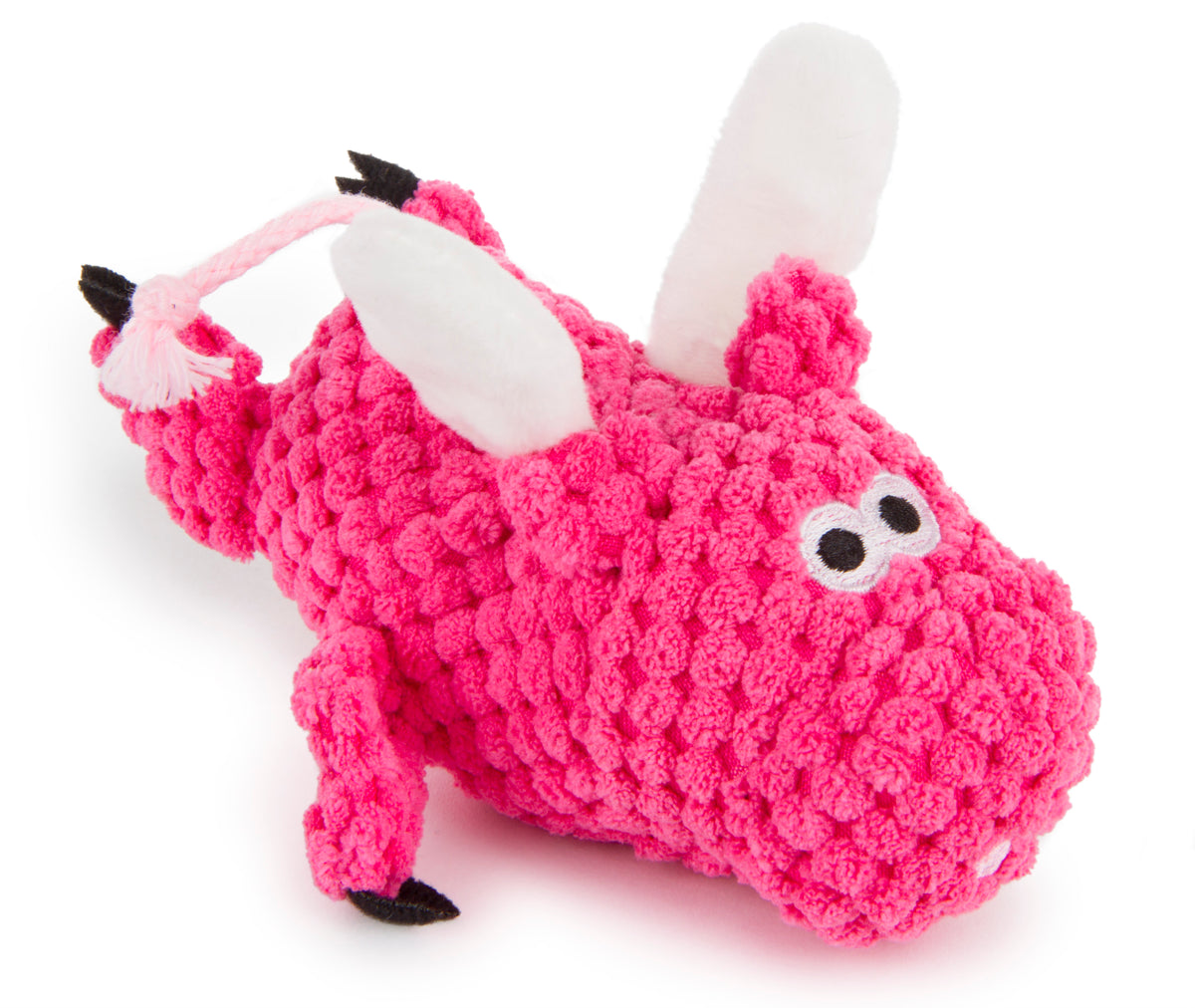 goDog Checkers Just For Me Flying Pig Squeaky Plush Dog Toy Mini