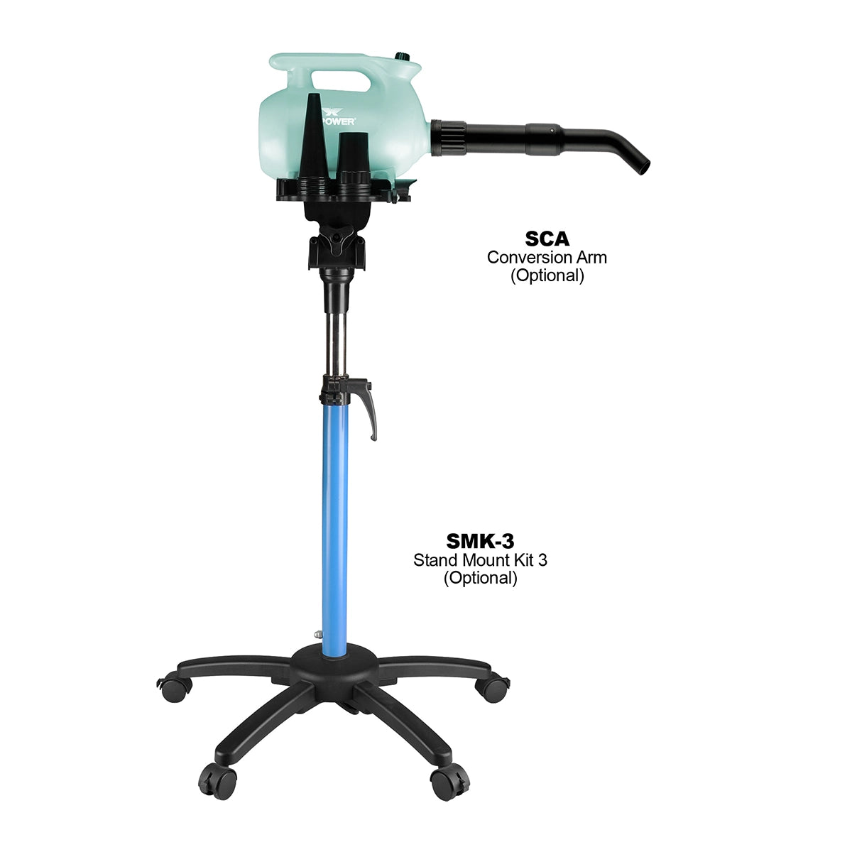 XPOWER B-123 High Velocity Variable Speed Dryer with 2-Stage Heat Settings - Mint Green