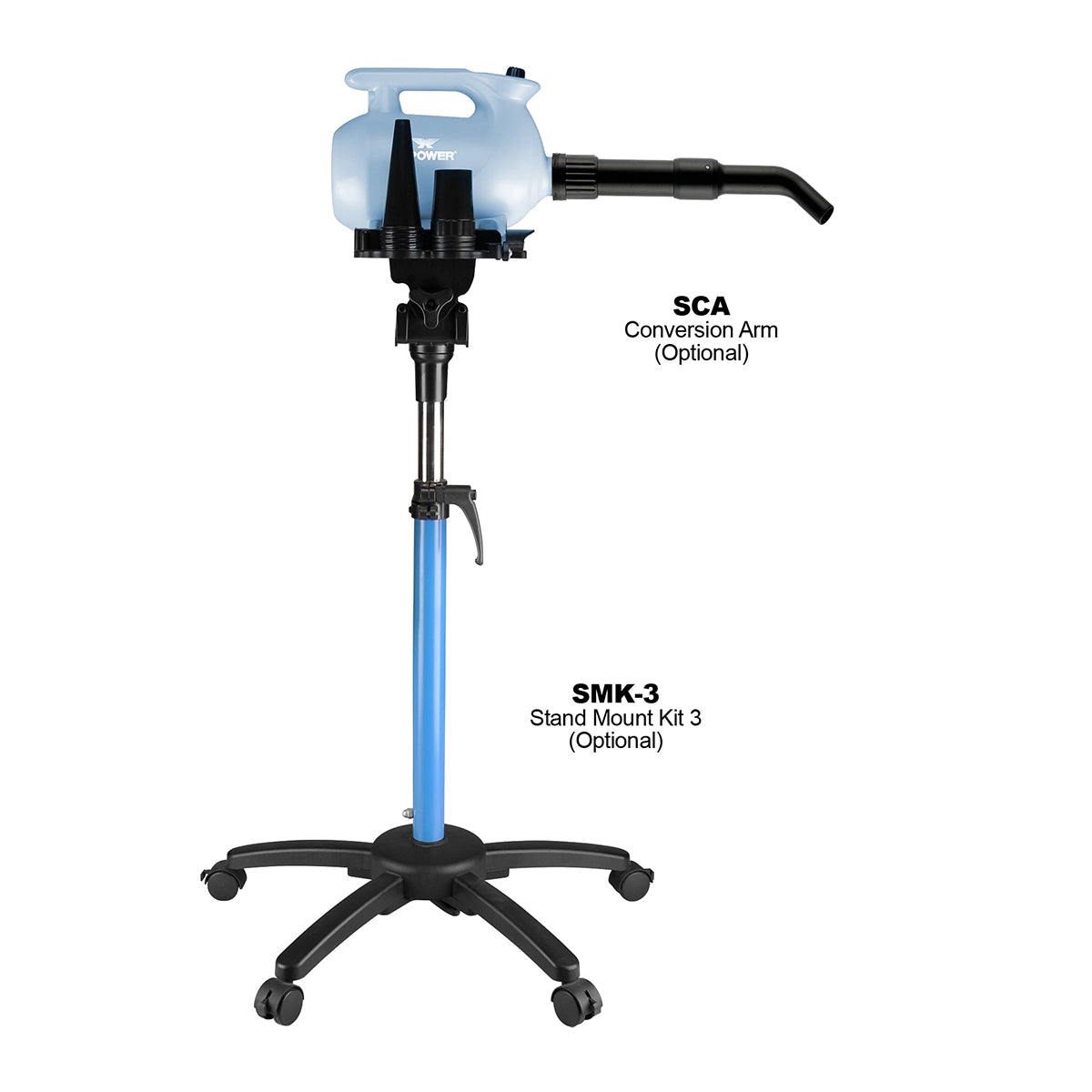 XPOWER B-123 High Velocity Variable Speed Dryer with 2-Stage Heat Settings - Sky Blue