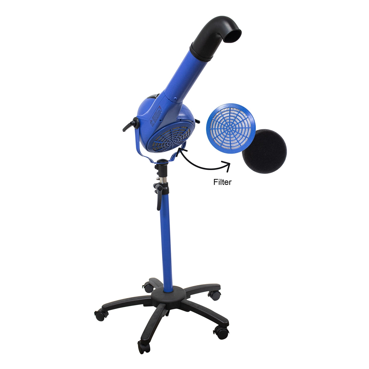 XPOWER B-16 Pro Finisher Brushless DC Motor Pro Pet Grooming Stand Dryer with Anti-Frizz Technology Variable Speed Heat