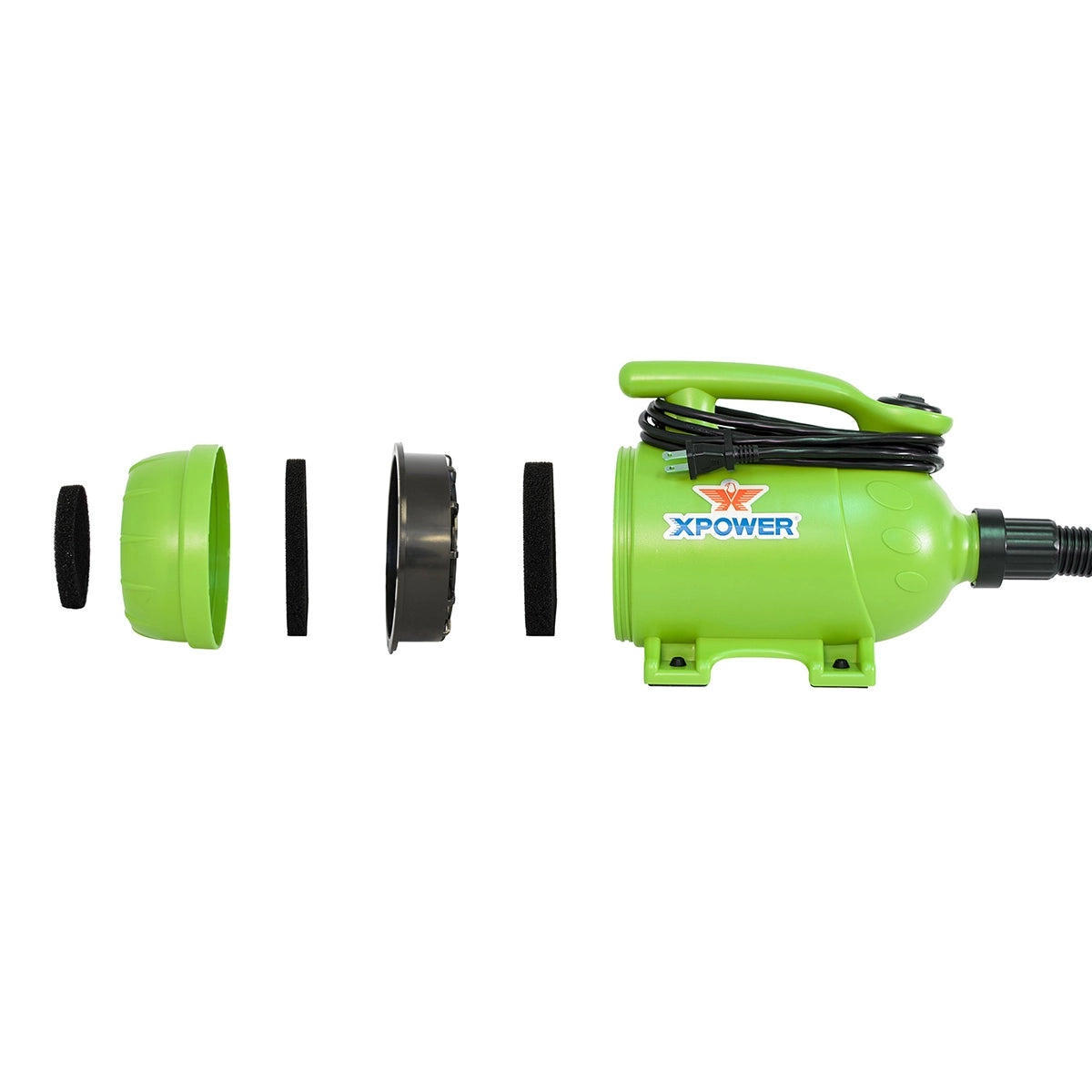 XPOWER B-2 Pro at Home Pet Grooming Dog Force Hair Dryer and Vacuum - Green