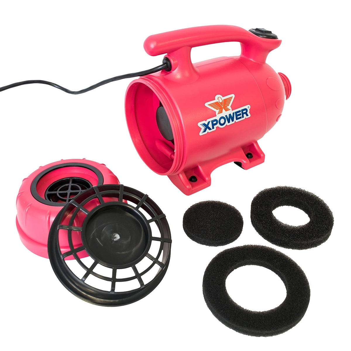 XPOWER B-2 Pro at Home Pet Grooming Dog Force Hair Dryer and Vacuum - Pink