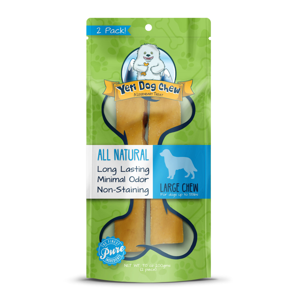 Yeti Dog Chew 2pc Large Chews 7oz Bag