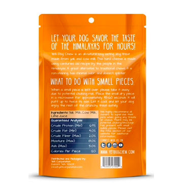 Yeti Dog Chew 3pc Small Chews 3.5oz Bag