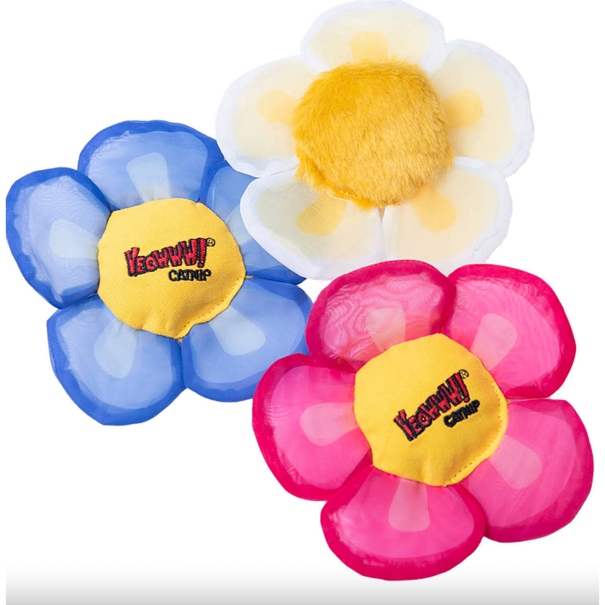 Yeowww! Catnip Daisy's Flower Tops Cat Toy Blue