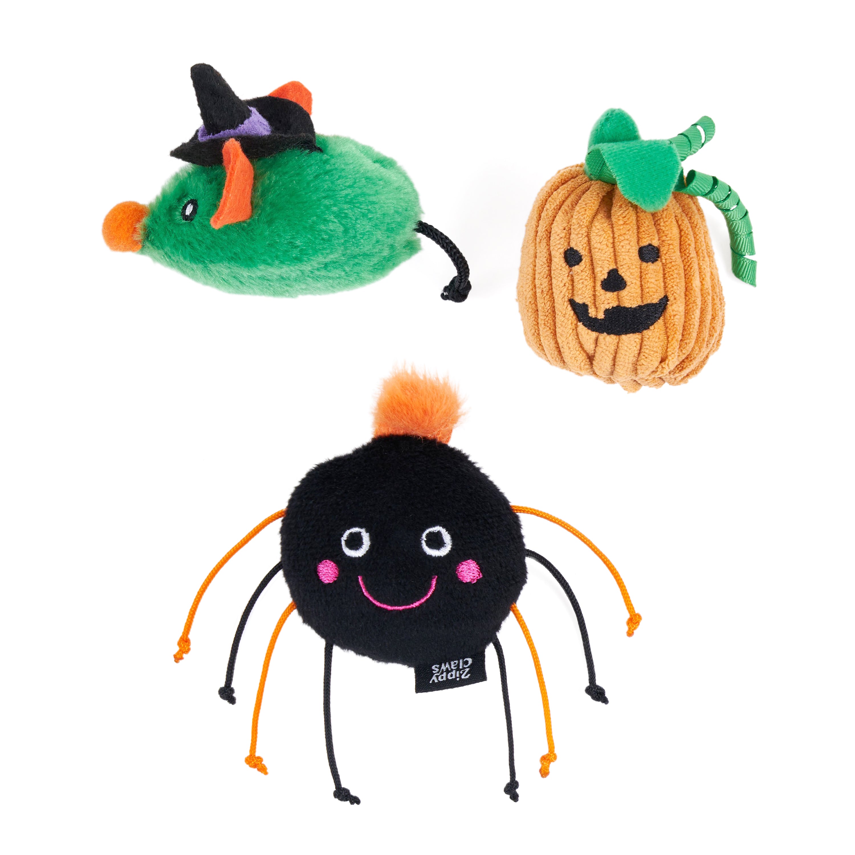ZippyClaws Halloween Haunted Critters Cat Toy 6pk