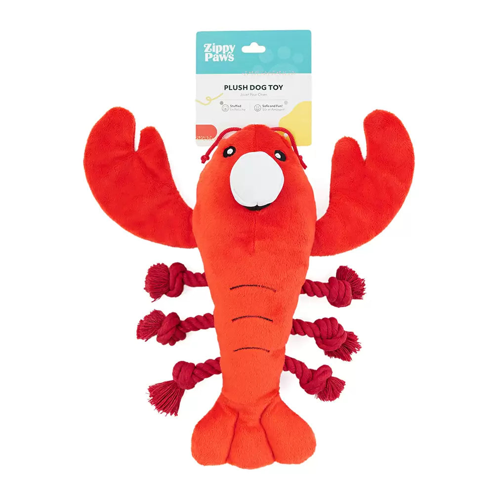 ZippyPaws Luca the Lobster Plush Dog Toy