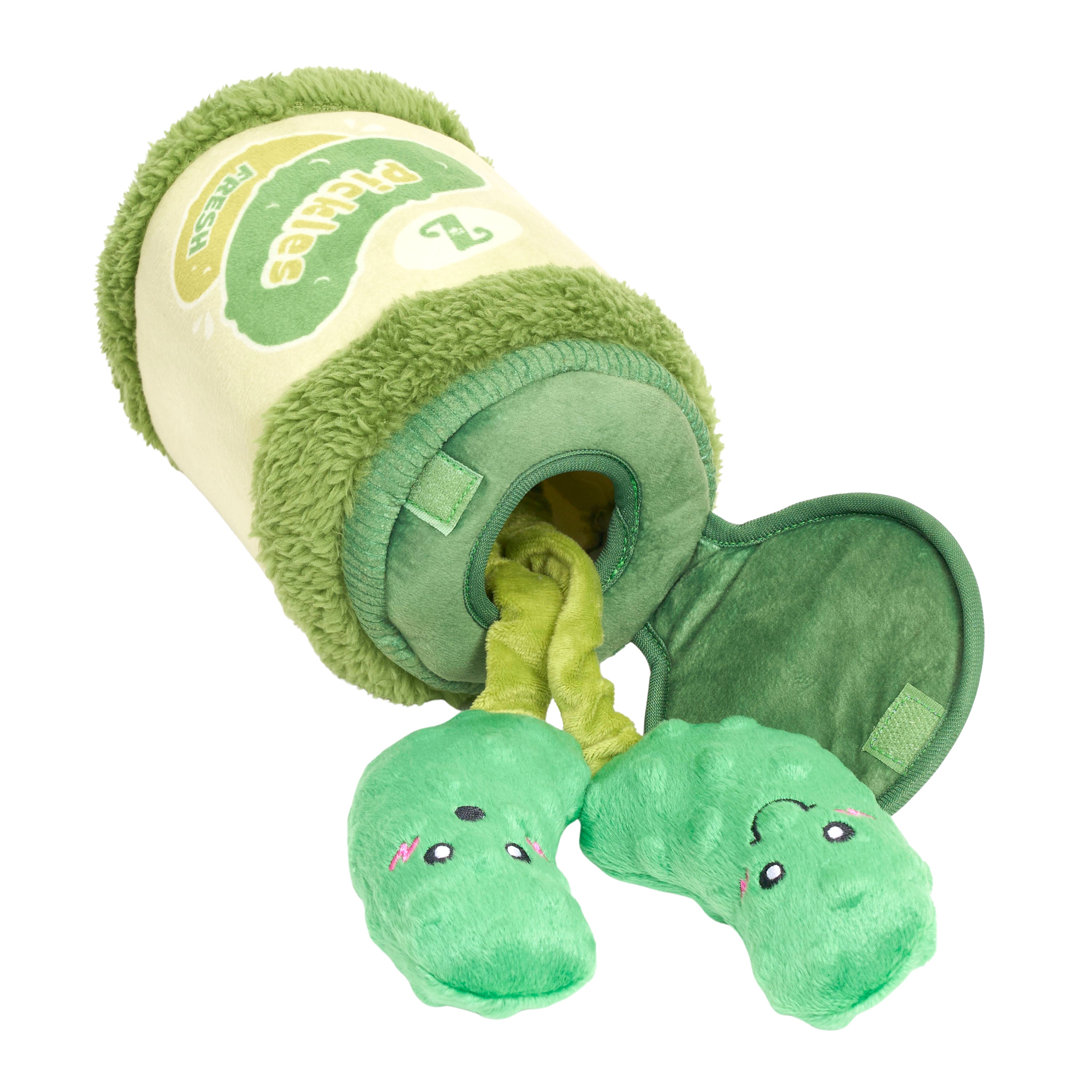 ZippyPaws Bungee Burrow Pickle Jar Plush Dog Toy
