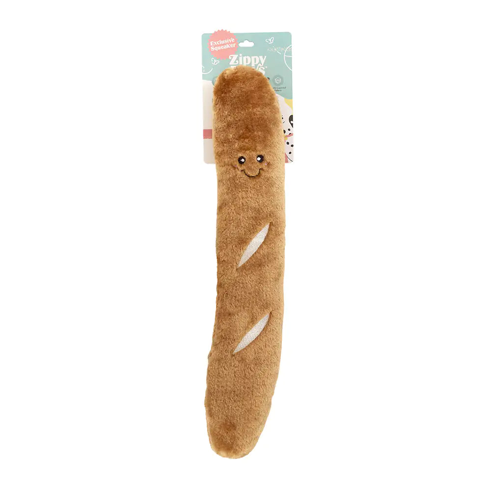 ZippyPaws Jigglerz Baguette Plush Dog Toy