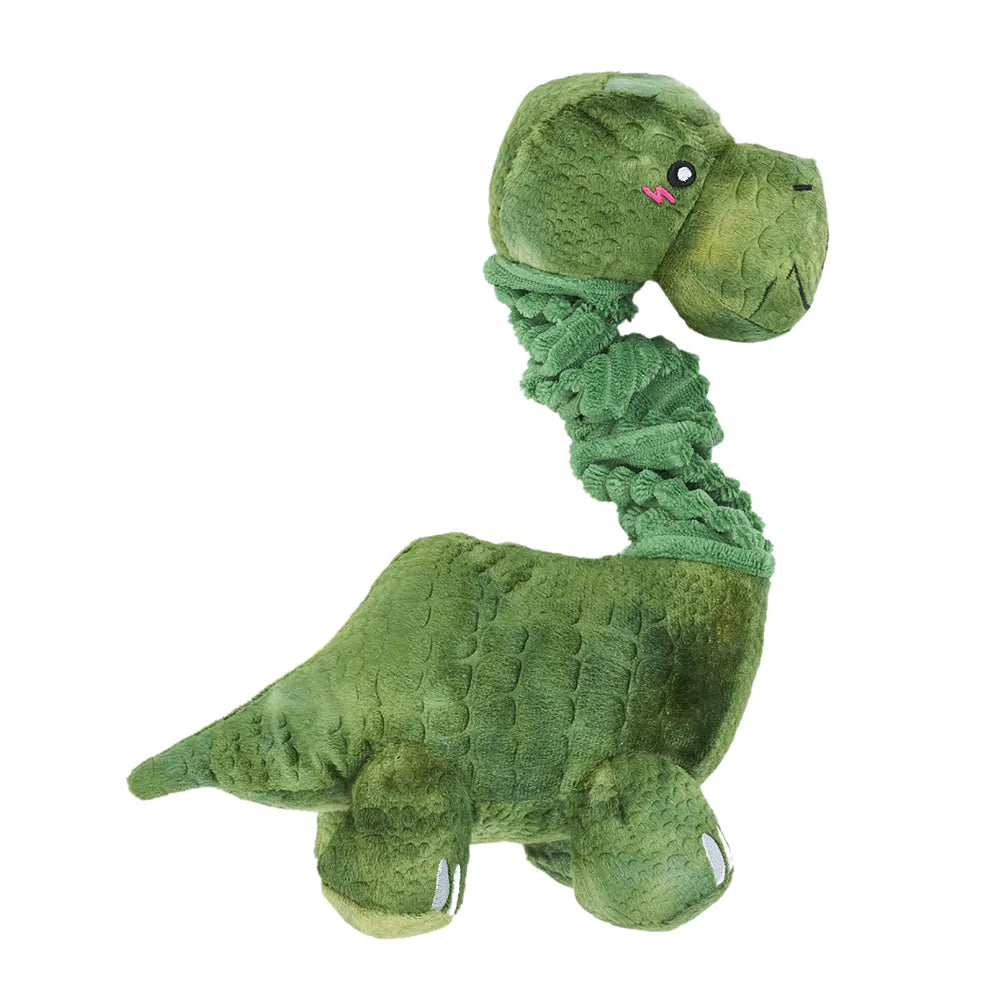 ZippyPaws Bungee Buddiez Dinosaur Dog Rope Toy