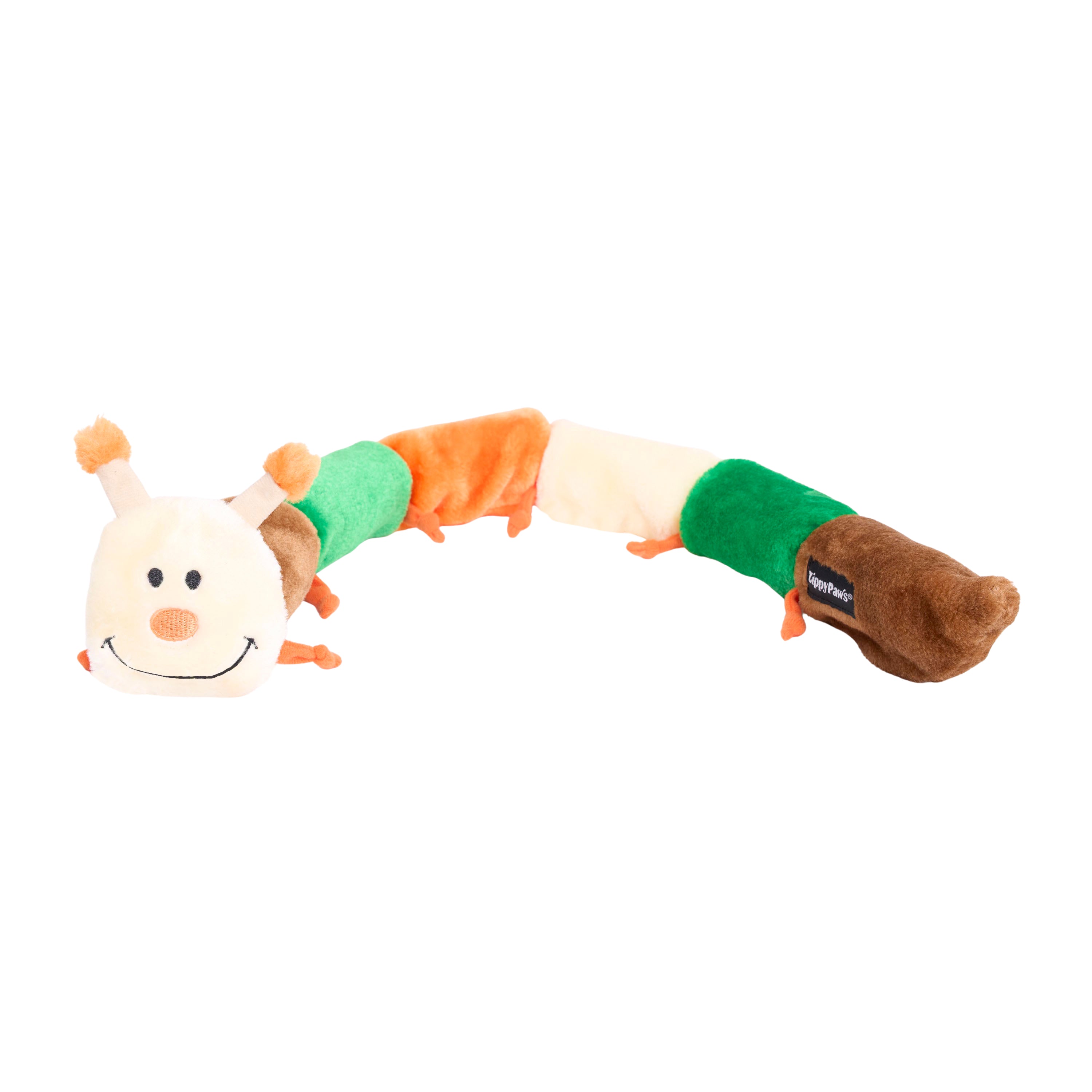ZippyPaws Zippy Caterpillar Forest Colors Plush Dog Toy