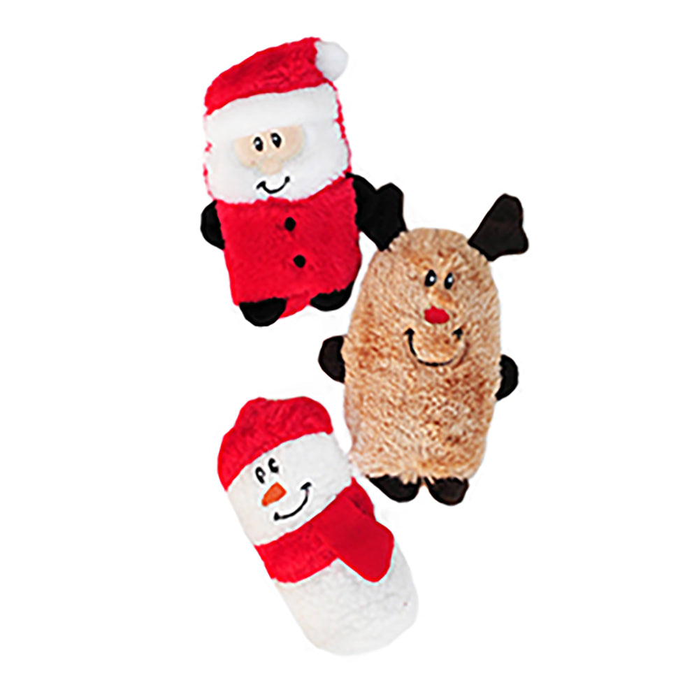 ZippyPaws Holiday Squeakie Buddies Plush Dog Toy