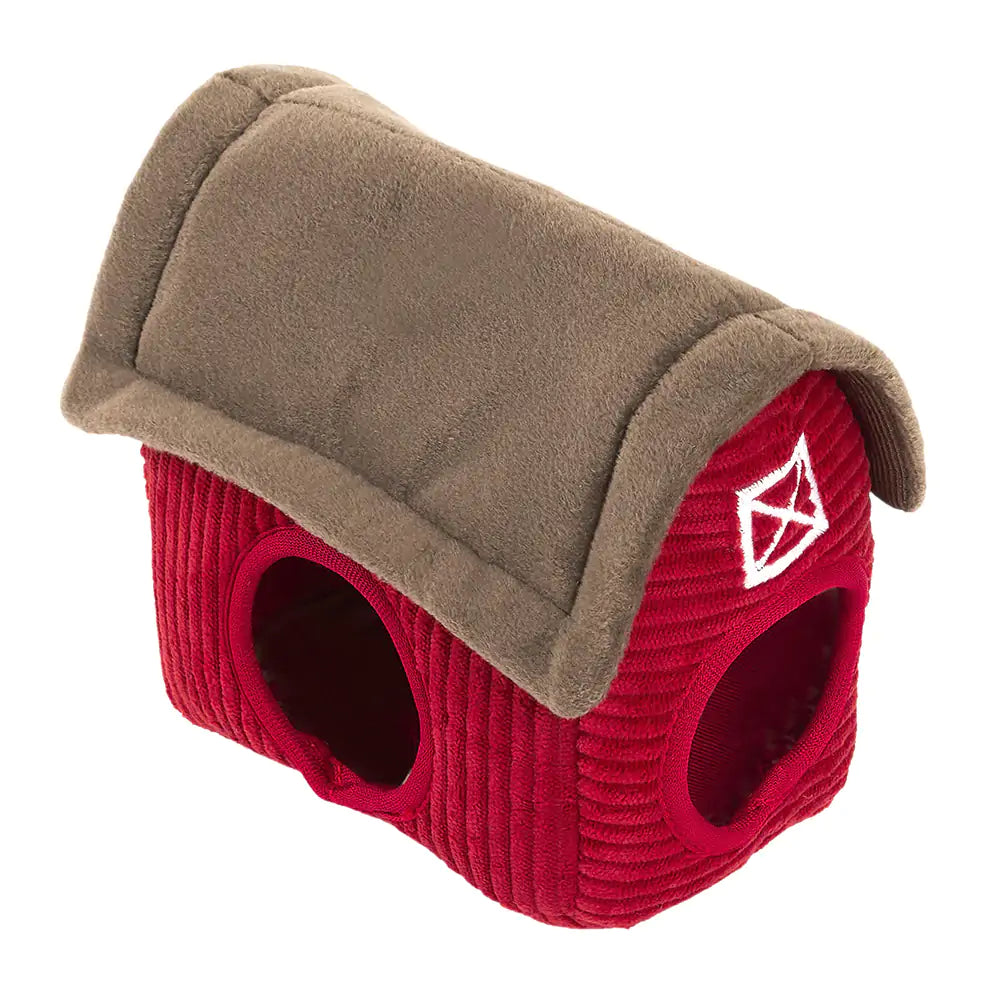 ZippyPaws Burrow Cow Barn Interactive Plush Dog Toy