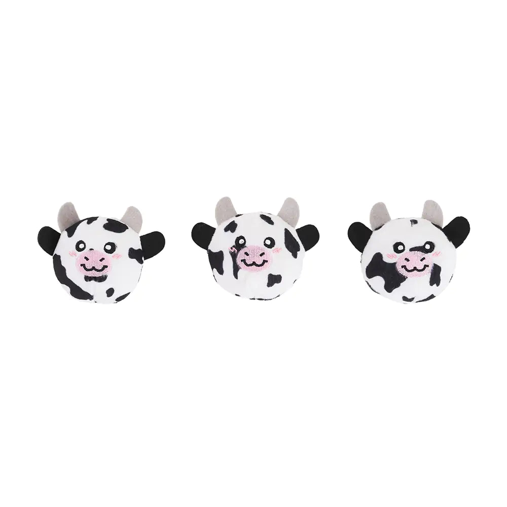 ZippyPaws Burrow Cow Barn Interactive Plush Dog Toy