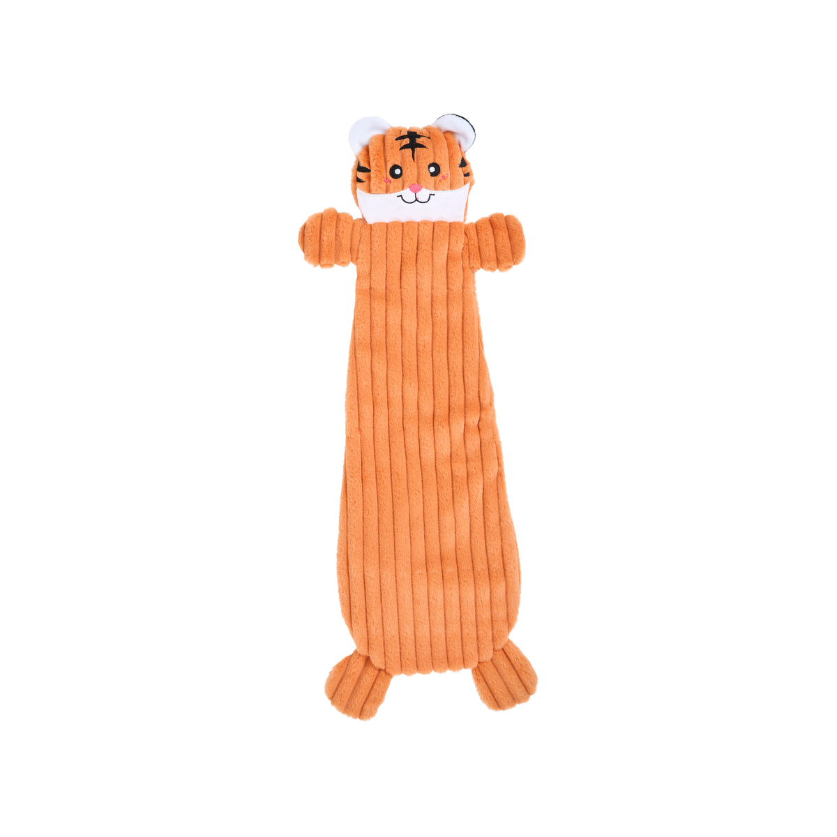 ZippyPaws Crinkle Peltz Tiger Plush Dog Toy