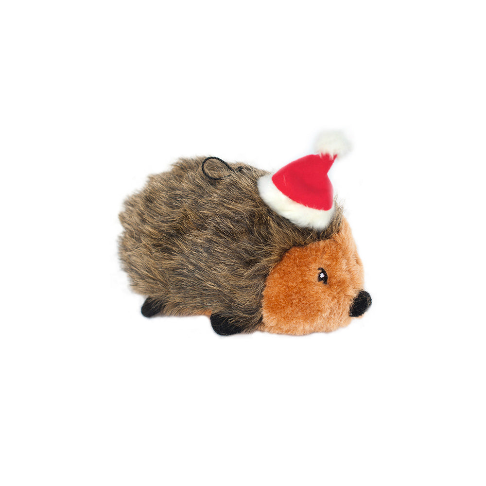 ZippyPaws Holiday Hedgehog Plush Dog Toy Small