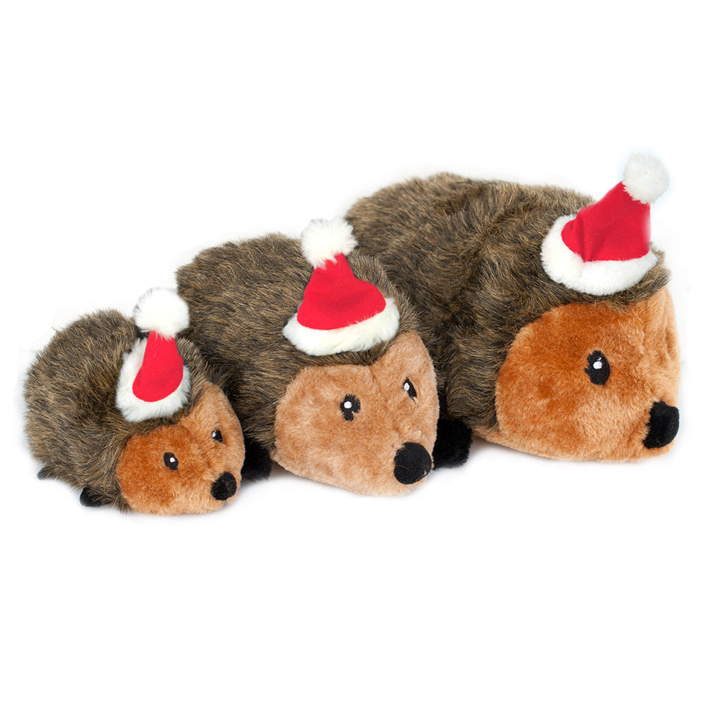 ZippyPaws Holiday Hedgehog Plush Dog Toy Large
