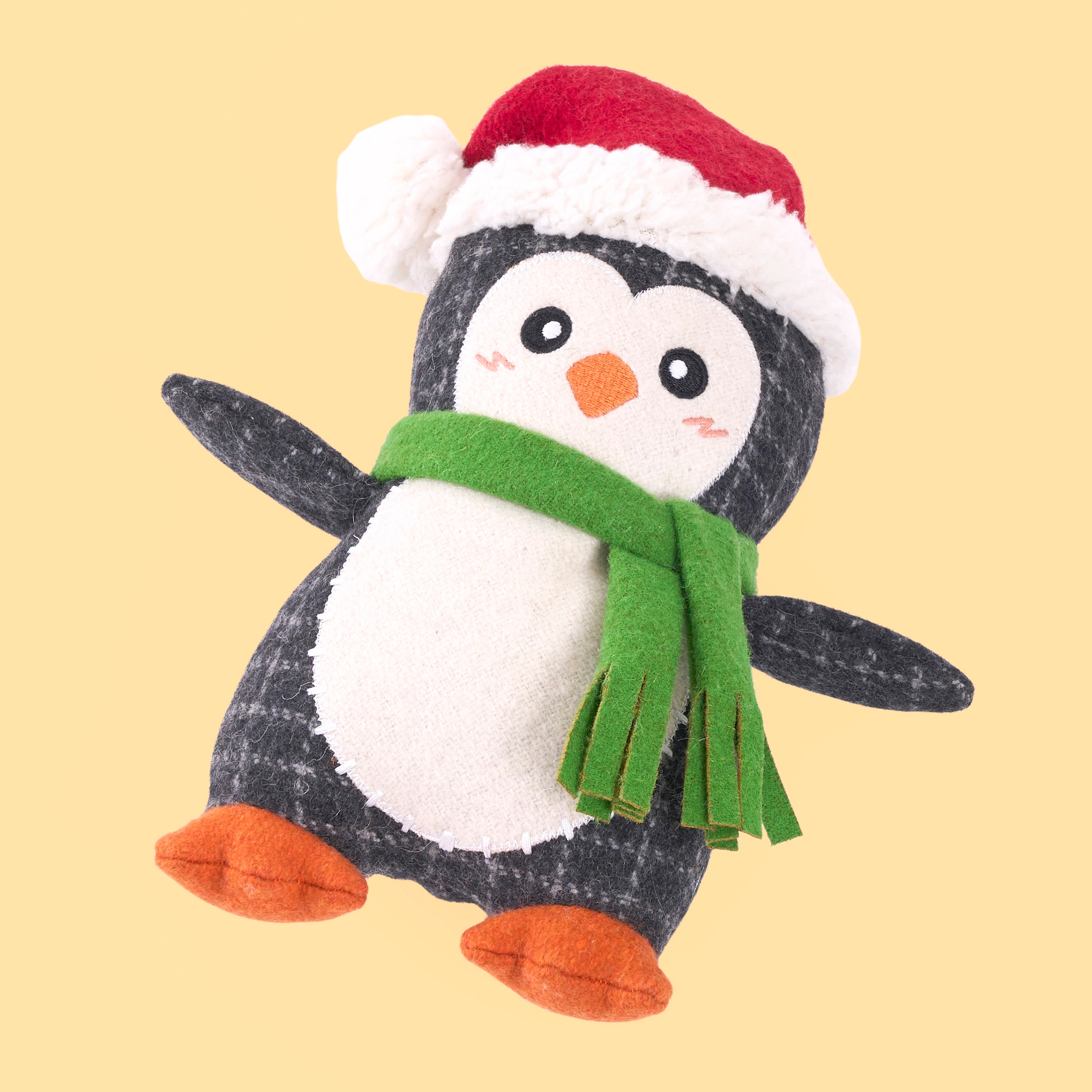 ZippyPaws ZippyPaws ecoZippy Holiday Cotton Cuddler Penguin Plush Dog Toy