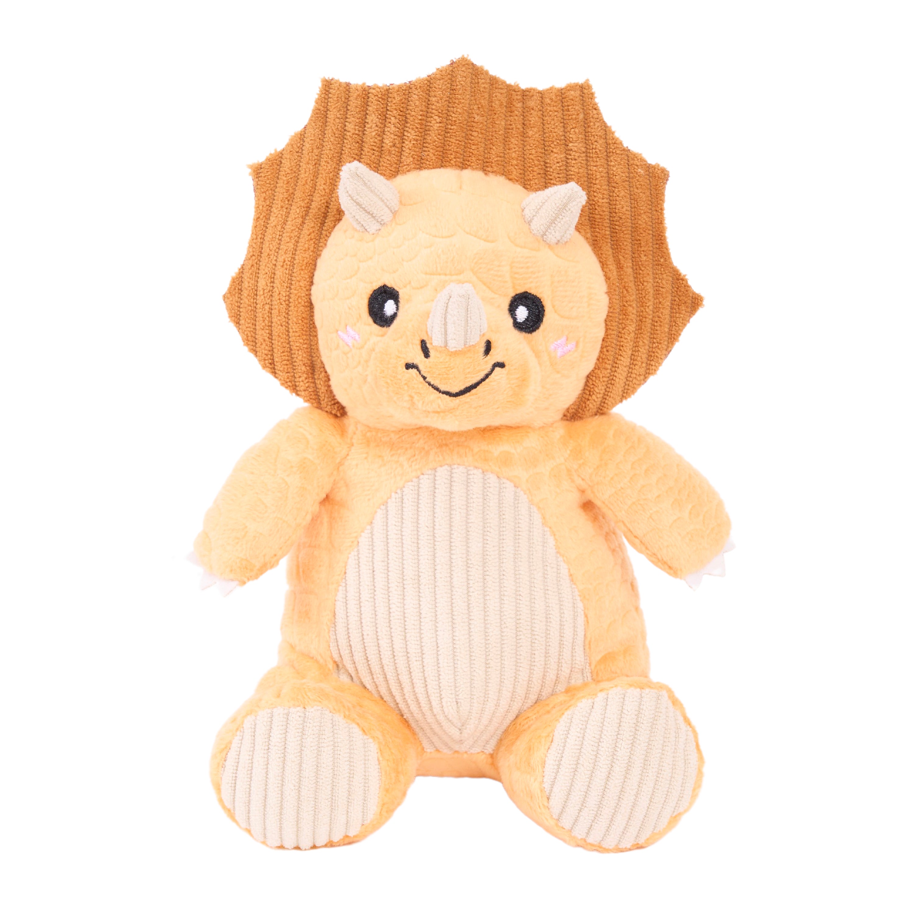 ZippyPaws ecoZippy Dinoz Triceratops Plush Dog Toy