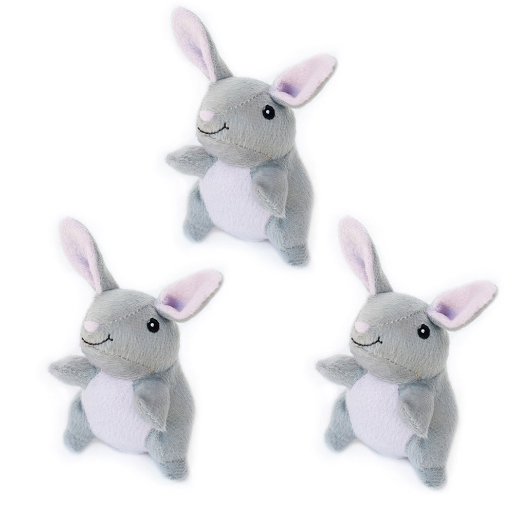 ZippyPaws Miniz 3 Pack Bunnies