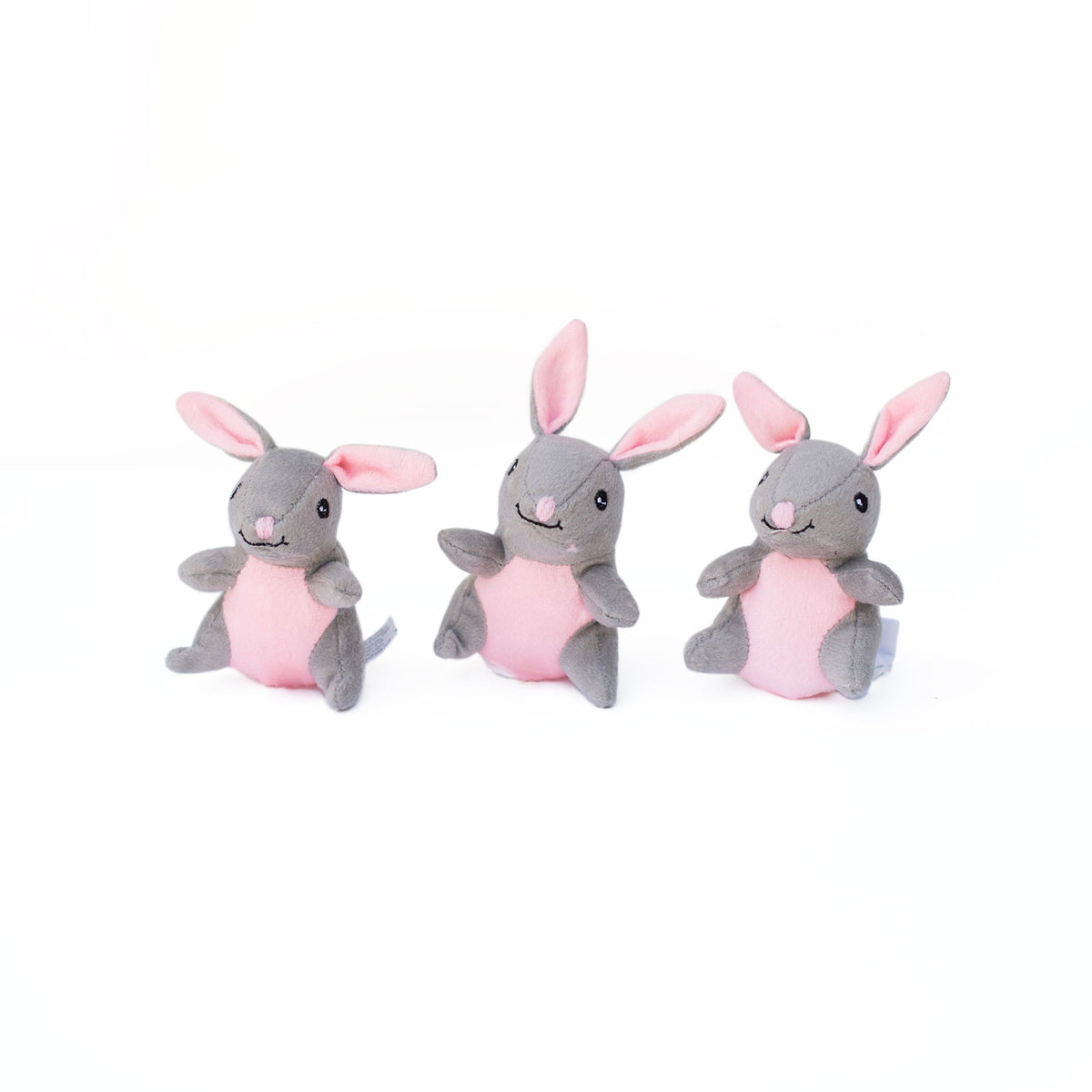 ZippyPaws Miniz 3 Pack Bunnies