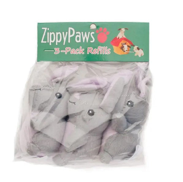 ZippyPaws Miniz 3 Pack Bunnies