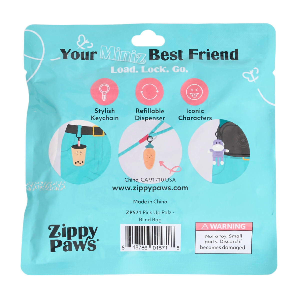 ZippyPaws Pick Up Palz - Blind Item Plush Poop Bag Holder 16pc Display