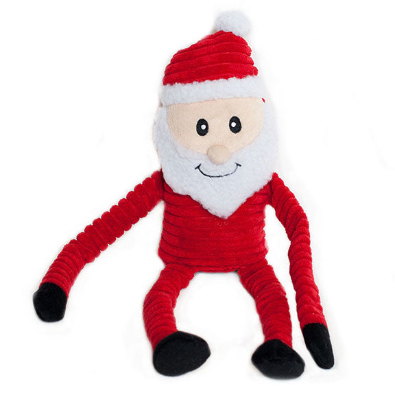 ZippyPaws Holiday Crinkle Santa Plush Dog Toy Large