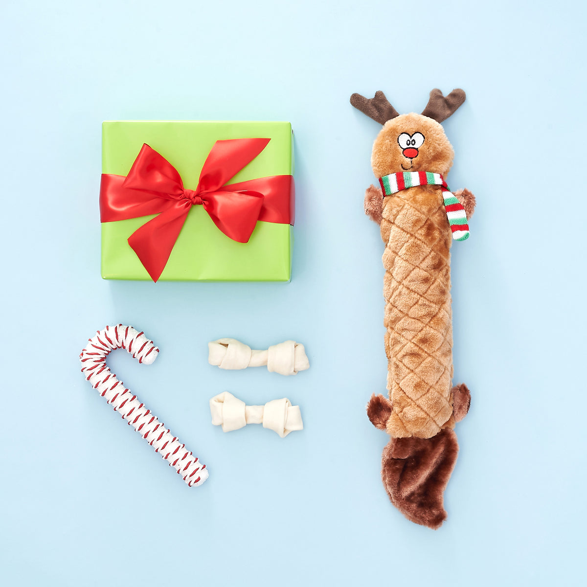 ZippyPaws Holiday Jigglerz® Reindeer Plush Dog Toy