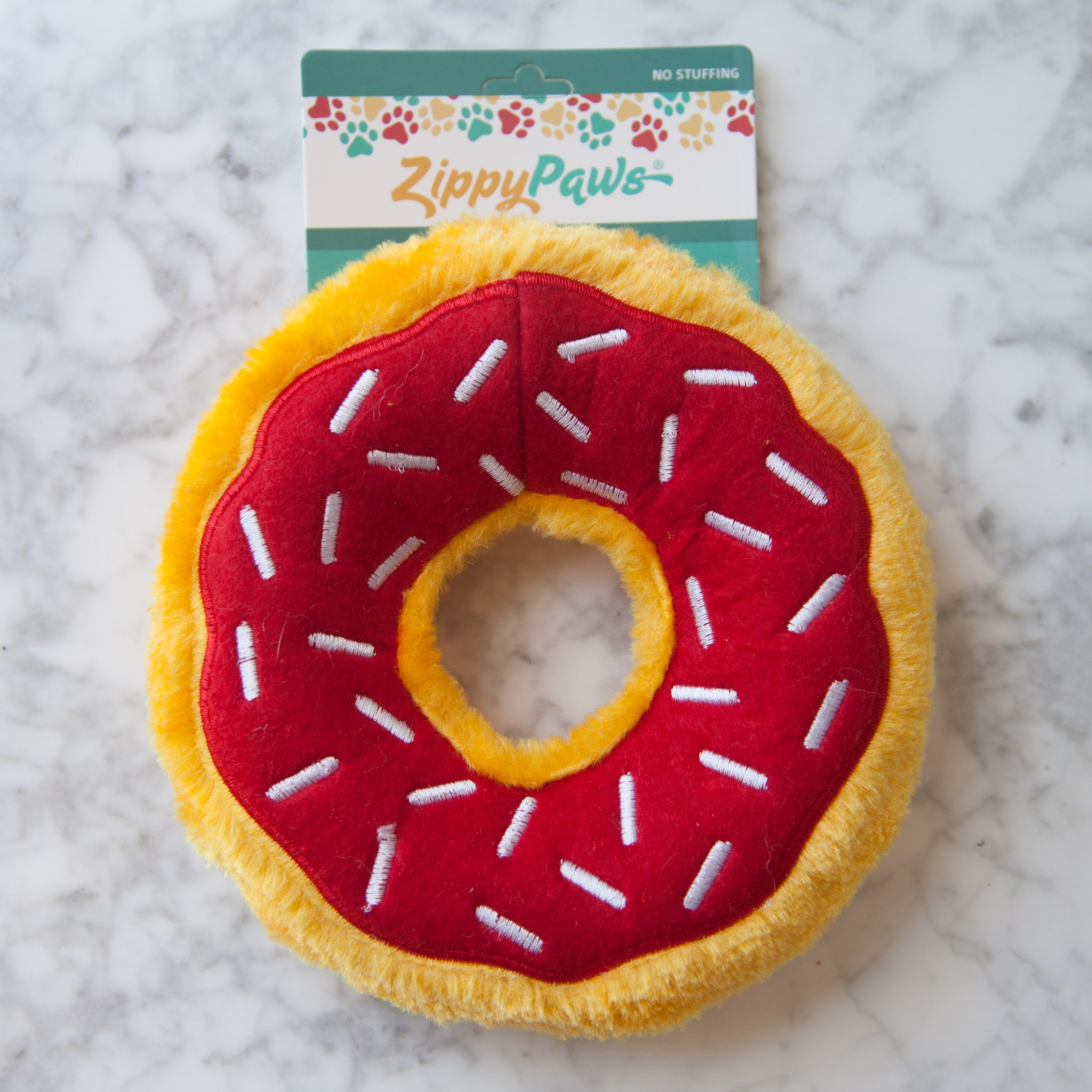ZippyPaws Donutz Cherry Plush Dog Toy