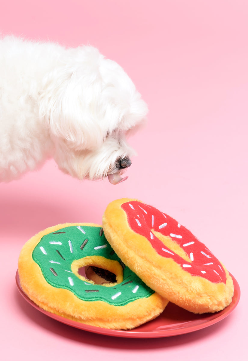 ZippyPaws Donutz Mint Chip Plush Dog Toy