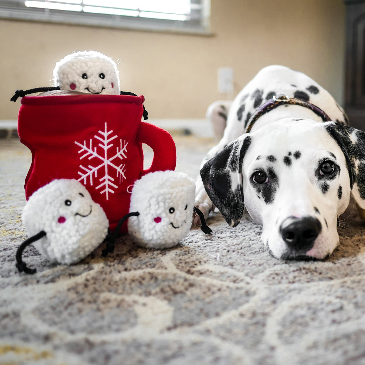 ZippyPaws Holiday Zippy Burrow Hot Cocoa Plush Dog Toy