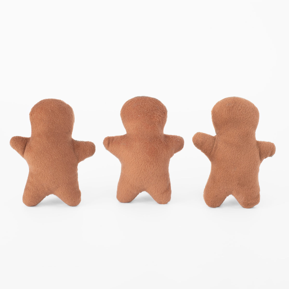 ZippyPaws ZippyPaws Miniz Gingerbread Men Plush Dog Toy 3pk
