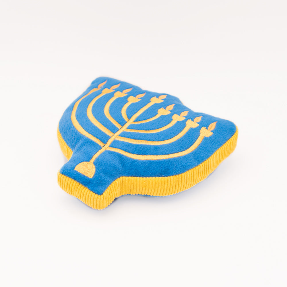 ZippyPaws Hanukkah Squeakie Pattiez Menorah Plush Dog Toy
