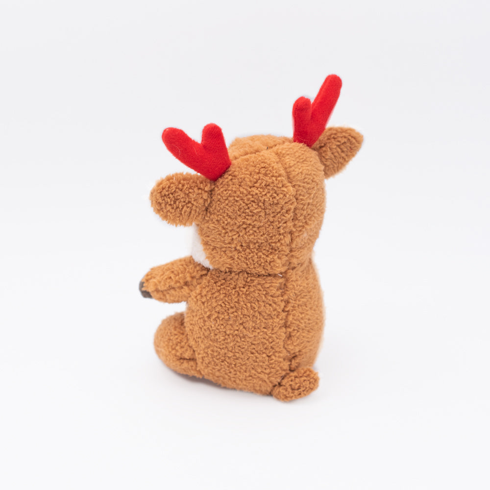 ZippyPaws Holiday Cheeky Chumz Reindeer Plush Dog Toy