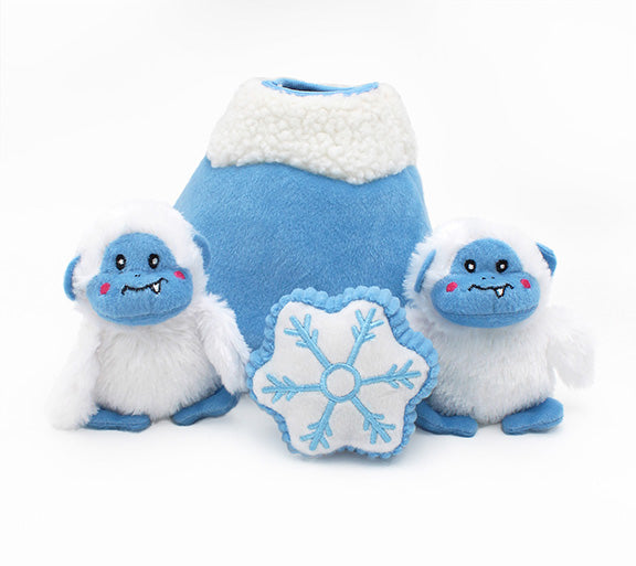 ZippyPaws Holiday Burrow™ Yeti Mountain Plush Dog Toy